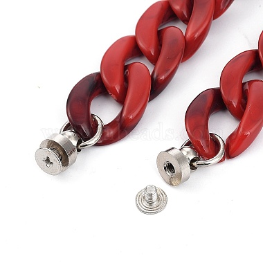 Acrylic Curb Chain for DIY Keychains(HJEW-JM00399-M)-5
