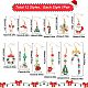 12 Pairs 12 Style Christmas Theme Alloy Dangle Earrings(EJEW-SC0001-33)-2