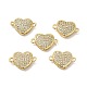 Brass Micro Pave Clear Cubic Zirconia Connector Charms(KK-E068-VB340)-3