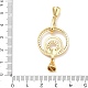 Brass Micro Pave Clear Cubic Zirconia Fold Over Clasps(KK-K428-04G)-3