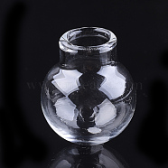 Handmade Blown Glass Globe Ball Bottles, for Glass Vial Pendants Making, Clear, 23.5x20mm, Half Hole: 8mm, Bottle Capacity: 3.3ml(0.11 fl. oz)(BLOW-R004-01A)
