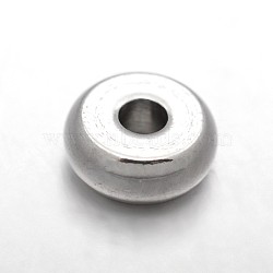Rondelle 303 Stainless Steel Spacer Beads, Stainless Steel Color, 5x2mm, Hole: 1.2mm(STAS-N072-05)