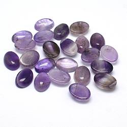 Natural Amethyst Gemstone Oval Cabochons, 10x8x4mm(X-G-J329-13-8x10mm)