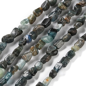 Natural Green Kyanite Beads Strands, Nuggets, Tumbled Stone, 4.5~11.5x3~7x3.5~6mm, Hole: 1.2mm, about 48~68pcs/strand, 15.35~15.94''(39~40.5cm)