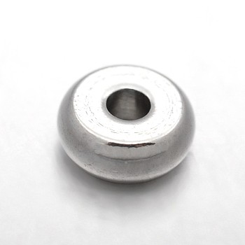 Rondelle 303 Stainless Steel Spacer Beads, Stainless Steel Color, 5x2mm, Hole: 1.2mm