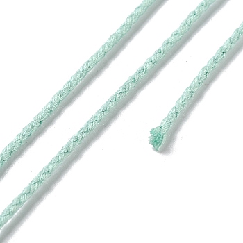 20M Polyester Braided Cord for Jewelry Making, Round, Aquamarine, 2mm, about 21.87 Yards(20m)/Roll