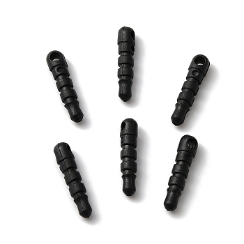 Plastic Mobile Dustproof Plugs, Black, 1.8x0.4x0.35cm