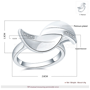 Beautiful Design Petal Alloy Rhinestone Rings(RJEW-AA00561-P-8)-2