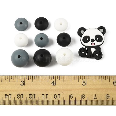 40pcs 10&nbsp;styles de perles de silicone(SIL-FS0001-27B)-5