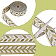 Leaf Pattern Polyester Ribbon(OCOR-WH0078-387A)-3
