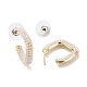 Imitation Pearl Beaded Twist C-shape Stud Earrings(EJEW-C006-02)-3