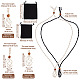 6Pcs Adjustable Braided Waxed Cord Macrame Pouch Necklace Making(FIND-YS0001-10)-2