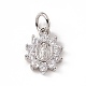 Brass Micro Pave Cubic Zirconia Charms(ZIRC-F132-36P)-1