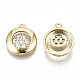 Brass Micro Pave Clear Cubic Zirconia Pendants(KK-S310-58)-2