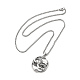 Alloy Snake Pandant Necklace with Stainless Steel Box Chains(NJEW-K245-009)-3