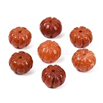 Natural Myanmar Jade Dyed Beads, Pumpkin, Chocolate, 14~15.5x9~10mm, Hole: 3mm(G-D364-03)