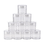 Plastic Bead Storage Containers, Column, Clear, 3.4x3.3cm, Capacity: 10ml(0.34 fl. oz)(C062Y)