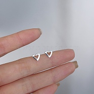 Alloy Earrings for Women, with 925 Sterling Silver Pin, Heart, 10mm(FS-WG98937-115)