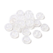 Transparent Acrylic Beads, Flat Round, Clear, 15.2x4.5mm,Hole: 1.8mm, about 606pcs/500g(OACR-E015-33)