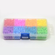 Tube PE DIY Melty Beads Fuse Beads Refills for Kids, Mixed Color, 5x5mm, Hole: 3mm, about 1100pcs/box(DIY-D0054-B)