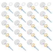 304 Stainless Steel Glass Standoff Pins, Wall Mounted Standoff Screws for Acrylic Sign, Golden & Stainless Steel Color, 3pcs/set(FIND-WH0112-77)