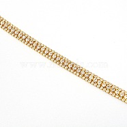 Rhinestone Cup Chains, Brass Strass Chains, Golden, 9x3.5mm(FIND-TAC0001-23G)
