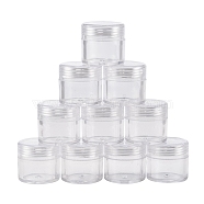 Plastic Bead Storage Containers, Column, Clear, 3.4x3.3cm, Capacity: 10ml(0.34 fl. oz)(C062Y)