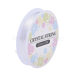 Elastic Crystal Thread, Stretchy String Bead Cord, for Beaded Jewelry Making, Clear, 0.5mm, about 21.87 yards(20m)/roll(EW-S003-0.5mm-01-A)