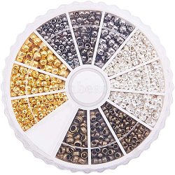 Brass Crimp Beads, Rondelle, Mixed Color, 65x13mm(KK-PH0034-68)