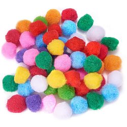 25mm Multicolor Assorted Pom Poms Balls About 500pcs for DIY Doll Craft Party Decoration(AJEW-PH0001-25mm-M)