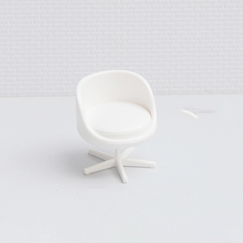 Plastic Chairs, Mini Furniture, Dollhouse Decorations, White, 35x30mm