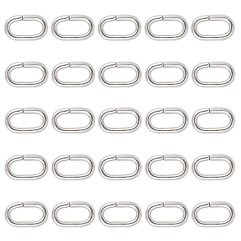 Oval Iron Jump Rings, Open Jump Rings, Platinum, 11x6x1.5mm, 200pcs