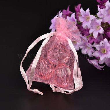 Pink Rectangle Organza Bags