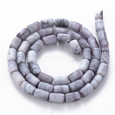 Opaque Baking Painted Crackle Glass Beads Strands(FGLA-T004-01F)-2