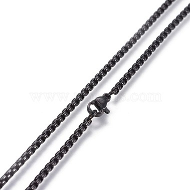 304 Stainless Steel Box Chain Necklaces(X-NJEW-P244-01B)-2