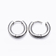 304 Stainless Steel Huggie Hoop Earrings(X-EJEW-F111-16mm-P)-2