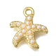 Brass & ABS Imitation Pearl Pendants(KK-K427-51G)-1