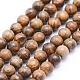 Brins de perles en bois de padouk africain naturel(WOOD-P011-02-6mm)-1