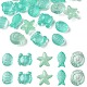 25pcs 5 ensembles de perles de verre transparentes sur le thème de l'océan(GLAA-YW0003-40B)-1