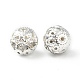 Perles en laiton de strass(RB-A011-12mm-01S)-1
