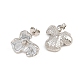 Brass Enamel Stud Earring Findings(KK-CBA58F9-01P-02)-2