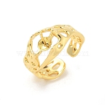 Brass Cup Peg Open Cuff Ring Settings, for Half-drilled Beads, Golden, 5~11.5mm, Adjustable, Pin: 1mm(KK-G518-08G-01)