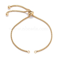 304 Stainless steel Chain Bracelet Making, Slider Bracelets Making, Golden, 8-5/8 inch(22cm), 1.5mm, Hole: 3mm(X-STAS-F118-G-A)