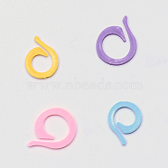 Plastic Knitting Crochet Locking Stitch Markers Holder, Mixed Color, 22~27x17~21x1.5mm, Hole: 10~14mm; about 20pcs/bag(X-TOOL-R053C-M)