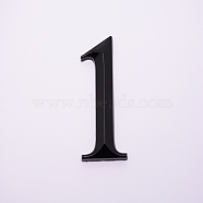 Plastic & PVC Number Sign Labels, Black, Num.1, 1: 71x36x8mm(KY-WH0023-B01-03)