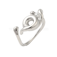 304 Stainless Steel Cuff Rings for Women, Stainless Steel Color, Inner Diameter: 18mm(RJEW-U013-09P)