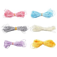 6 Bundle 6 Colors Nylon Thread Nylon String for Beading Jewelry Making, Mixed Color, 1mm, about 26.24 yards(24m)/bundle, 1 bundle/color(NWIR-FS0001-01B)