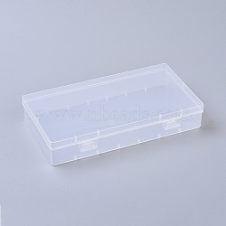 Plastic Boxes, Bead Storage Containers, Rectangle, Clear, 20.4x11.4x3.6cm(CON-I008-01)