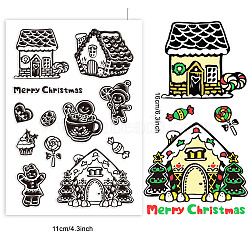 Custom PVC Plastic Clear Stamps, for DIY Scrapbooking, Photo Album Decorative, Cards Making, Gingerbread Man, 160x110x3mm(DIY-WH0448-0086)