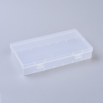 Plastic Boxes, Bead Storage Containers, Rectangle, Clear, 20.4x11.4x3.6cm